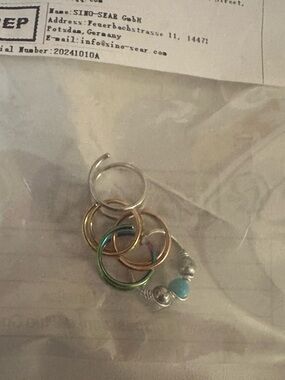 Set of 5 nose rings